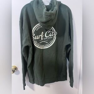 Surf City Surf Shop Santa Cruz CA Green Logo Hoodie